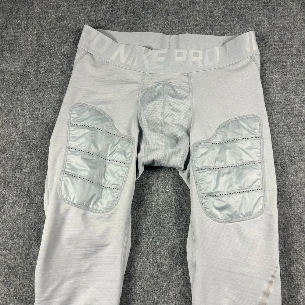 Nike Pro Aeroloft‎ Hyperwarm Tights Mens XL Gray Padded Compression 810383-012